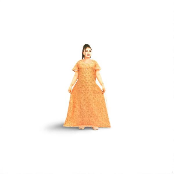 Frock Maxi Hosiery Maxi All over printed with sleve and neck border