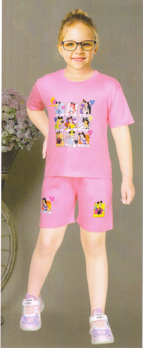 TINI MINI CASUAL SUMMER CUTE HALF TENCIL CORD SET SUIT FOR GIRLS