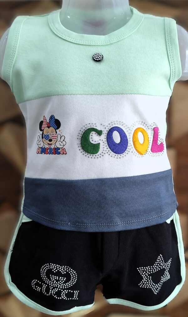 Baby Girl HALF HOT PANT TOP SET MULTI COLOUR HD PRINTED COOL FOR SUMMER