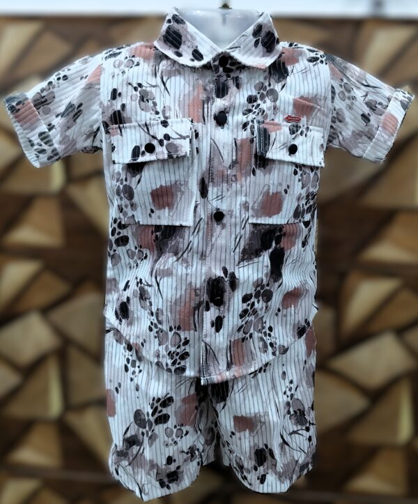 BABY BOY CUTE HALF SHIRT AND PANT SET FOR ZERO SIZE ALL OVER PRINTENT AND IMORTED FABRIC