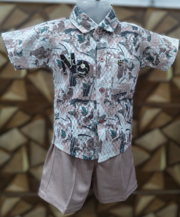 BABY BOY CUTE HALF SHIRT AND PANT SET FOR ZERO SIZE PRINTENT AND IMORTED FABRIC