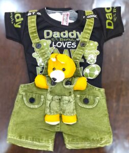 dangri dress for baby boy fabric is denim cotton a very soft and comftable fabric cute and desinger dangri dress